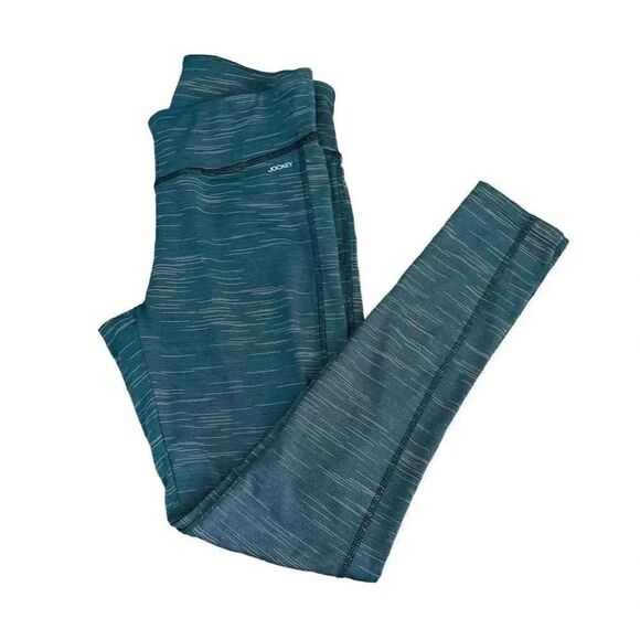Jockey Women’s Spandex Green Heather Capri Leggings Running Pants SZ M #1153 - Picture 5 of 13